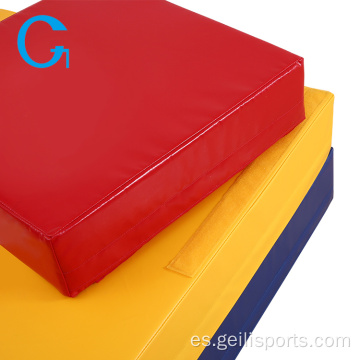 Caja de salto trapezoidal para juegos en interiores para niños